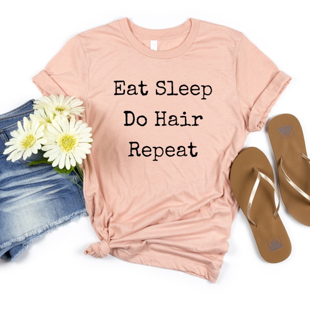 Hair Stylist - Htr Peach T-shirt, Graphic Tee
